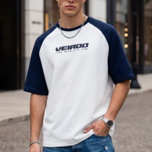 Raglan Oversized Typography Printed T-shirt