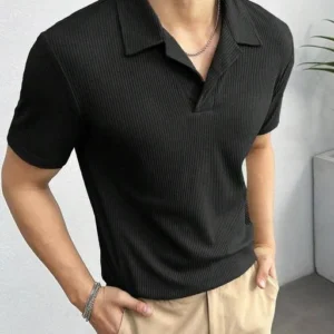 Men's ribbed polo tshirt